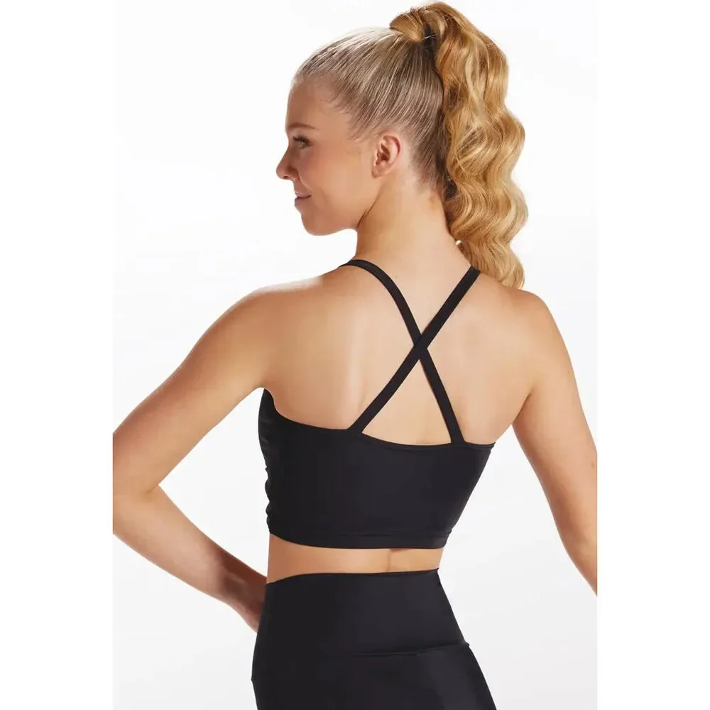Pre-Owned Dance Crop top, Small Child, Black, Balera, MT12644 twisted, Jazz, Co